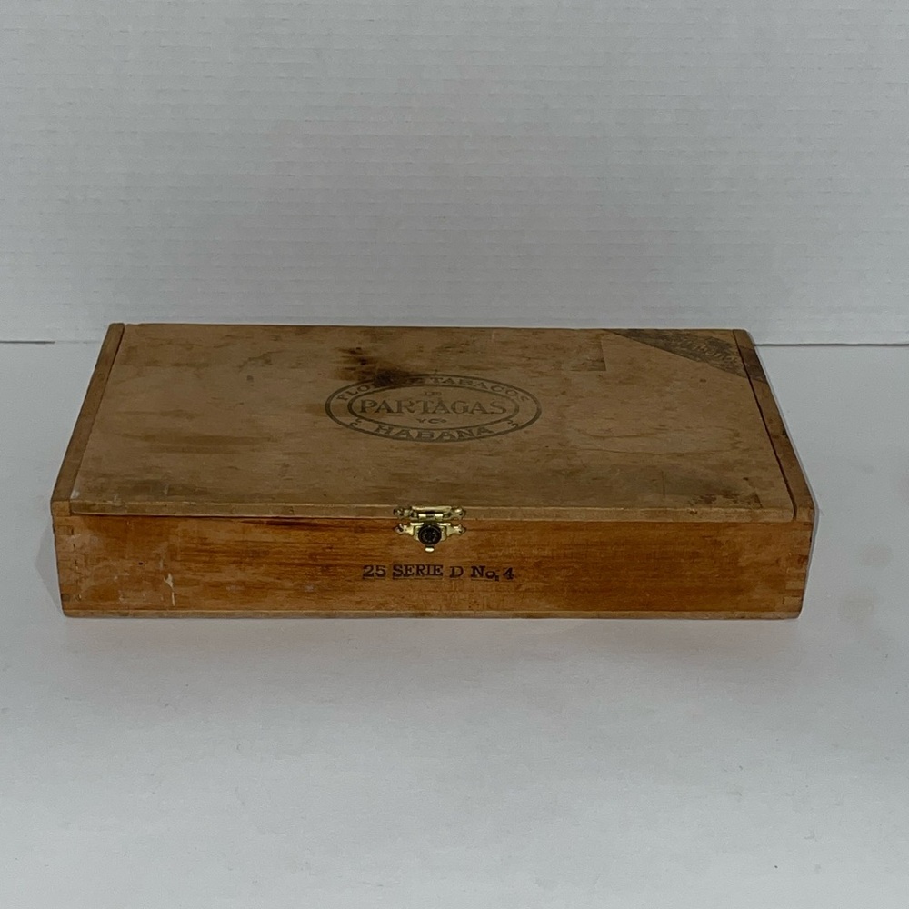 Wood Box Cigar Storage Partagas Flor de Tabasco’s Habana Decorative